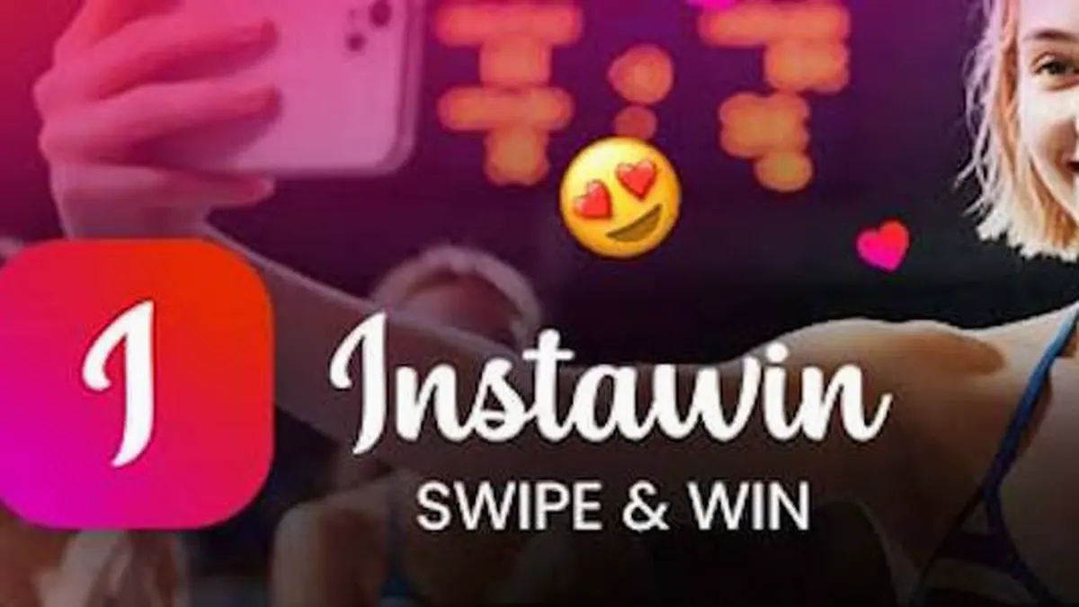 Isang visual na representasyon ng swipe-based interface ng Instawin